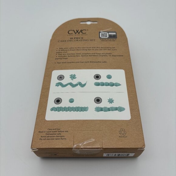 CWC Cook With Color Cake Decorating Set, Piping Tips Disposable Bags Couplers - Picture 2 of 3